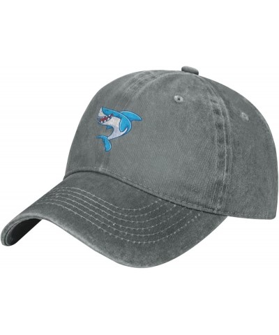 Cute Shark Smile Baseball Cap for Men Women Hat Vintage Cowboy Hats Adjustable Trucker Caps Gray $10.09 Baseball Caps