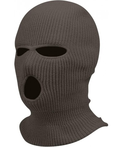 Ski Mask Balaclava 3 Hole Winter Warm Balaclava Knitted Balaclava Face Mask Balaclava Face Mask Windproof Light Gray $6.35 Su...