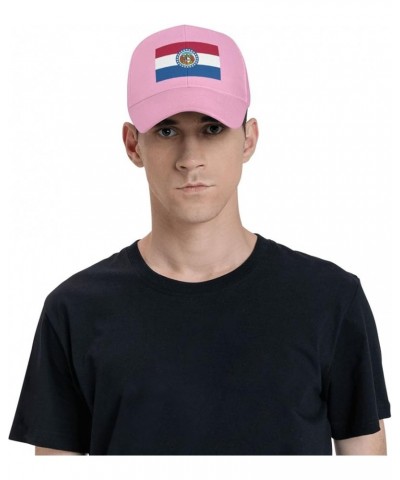 Flag of Missouri Baseball Cap for Men Women Hat Adjustable Truck Driver Baseball Caps Dad Hats Pink $13.60 Baseball Caps