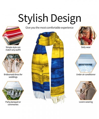 Ukraine Flag Embrace Elegance Fringed Scarf Comfort Luxury Warm 27inÃ—77in $17.42 Scarves