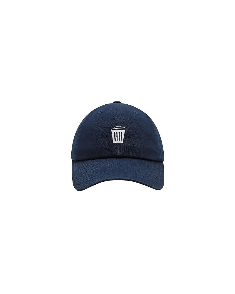 Trash Can Premium Dad Hat Embroidered Baseball Cap Bin Black One Size Navy $13.24 Baseball Caps