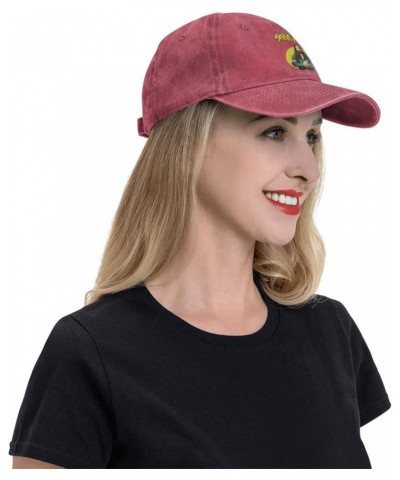 Denim Washed Baseball Cap Vintage Hats Adjustable Trucker Hat for Men Women Black Red $11.39 Baseball Caps