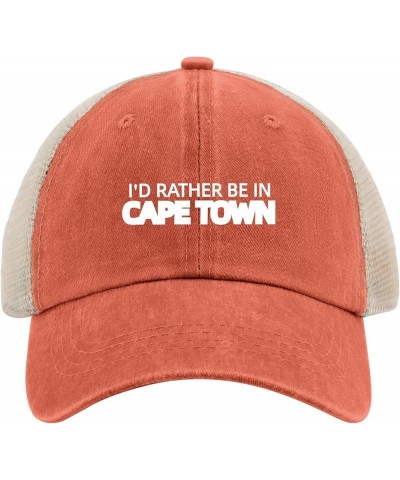 I'd Rather Be in Cape Town hat Sports hat AllBlack Trucker hat Men Gifts for Women Baseball Hats Saffron02 $11.21 Bucket Hats