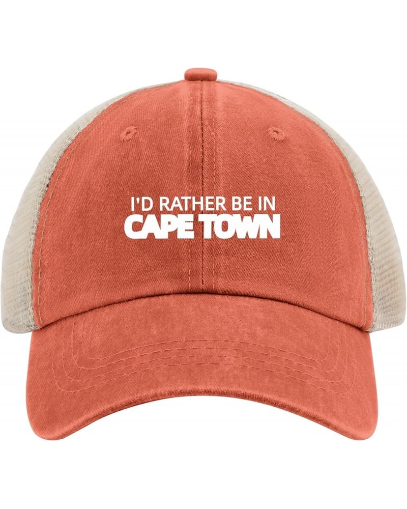 I'd Rather Be in Cape Town hat Sports hat AllBlack Trucker hat Men Gifts for Women Baseball Hats Saffron02 $11.21 Bucket Hats