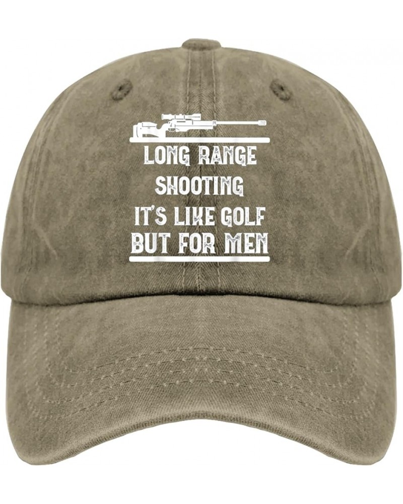 Long Ranges Shooting It's Like Golf But for Men Hats for Men Trucket Trendy Trucker Men Women Black Party Cap Gift Pigment Kh...