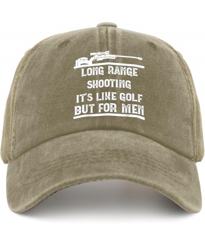 Long Ranges Shooting It's Like Golf But for Men Hats for Men Trucket Trendy Trucker Men Women Black Party Cap Gift Pigment Kh...