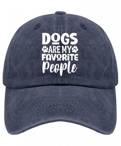 Sun hat Womens Dog paw Dogs are My Favorite peoplee hat for Men mesh hat Gifts for Dad Beach Cap Navy Blue $10.39 Cowboy Hats