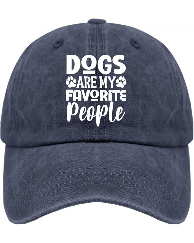 Sun hat Womens Dog paw Dogs are My Favorite peoplee hat for Men mesh hat Gifts for Dad Beach Cap Navy Blue $10.39 Cowboy Hats