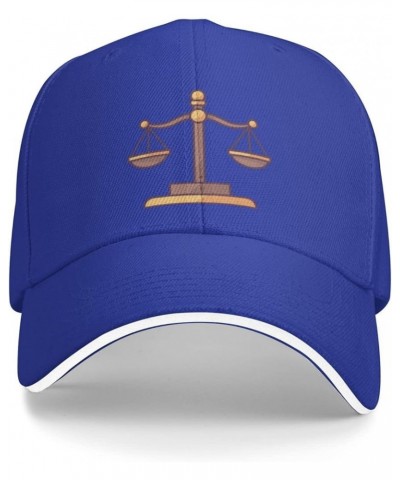 Scales of Lawyer Baseball Hat Adjustable Classic Dad Hat for Men Women,Black Blue $7.27 Baseball Caps