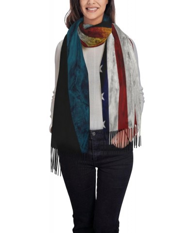 US Bahamas America Flag Scarf for Women Winter Warm Travel Silk Scarves $16.57 Scarves