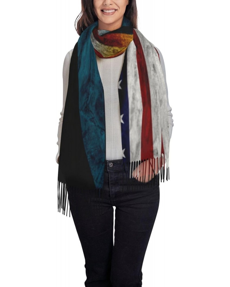 US Bahamas America Flag Scarf for Women Winter Warm Travel Silk Scarves $16.57 Scarves