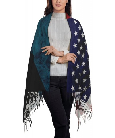 US Bahamas America Flag Scarf for Women Winter Warm Travel Silk Scarves $16.57 Scarves