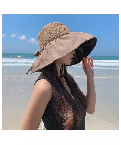 Mens and Womens Summer Leisure Outdoor Mountaineering Jungle Sun Big Brim Fishermans Hat Sun Hat Polyester Bucket Khaki 4 $12...