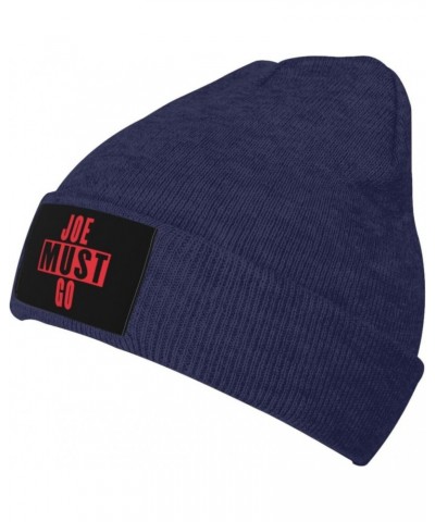 Joe Must Go Anti-Biden Warm Knit Hat Cap Fashion for Men Women Navy Blue $10.99 Skullies & Beanies