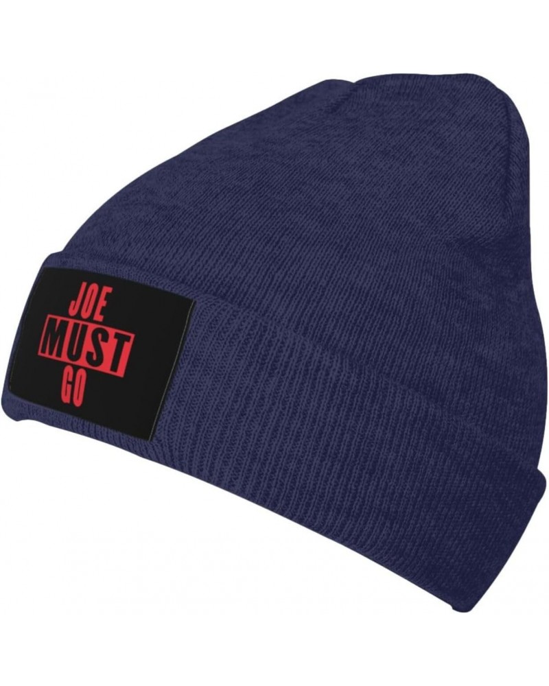 Joe Must Go Anti-Biden Warm Knit Hat Cap Fashion for Men Women Navy Blue $10.99 Skullies & Beanies