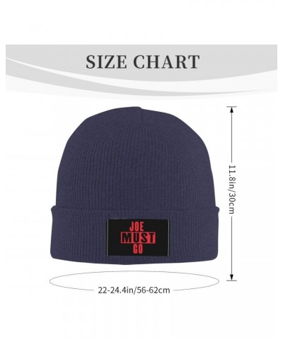 Joe Must Go Anti-Biden Warm Knit Hat Cap Fashion for Men Women Navy Blue $10.99 Skullies & Beanies