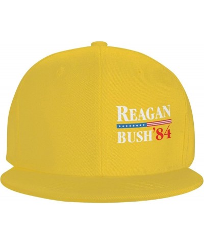 Reagan Bush 84 Trucker Hat Women Baseball Cap Cowboy Hat Men Dad Hat Adjustable Hat Snapback Hat Black Yellow $9.35 Baseball ...