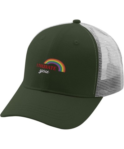 i Tolerate You Golf hat America hat Apricot Mens Hats Gifts for Grandma Workout Caps Army Green 2 $9.56 Baseball Caps