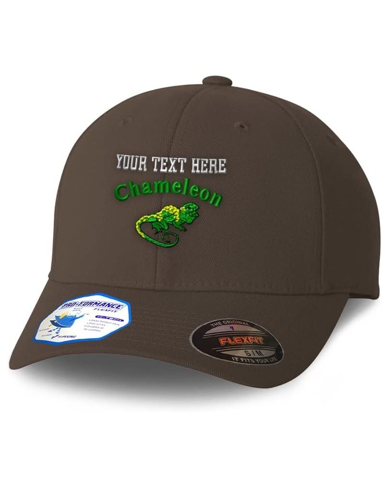 Custom Flexfit Hats for Men & Women Chameleon Reptiles Polyester Dad Hat Baseball Cap Dark Grey Personalized Text Here $15.83...