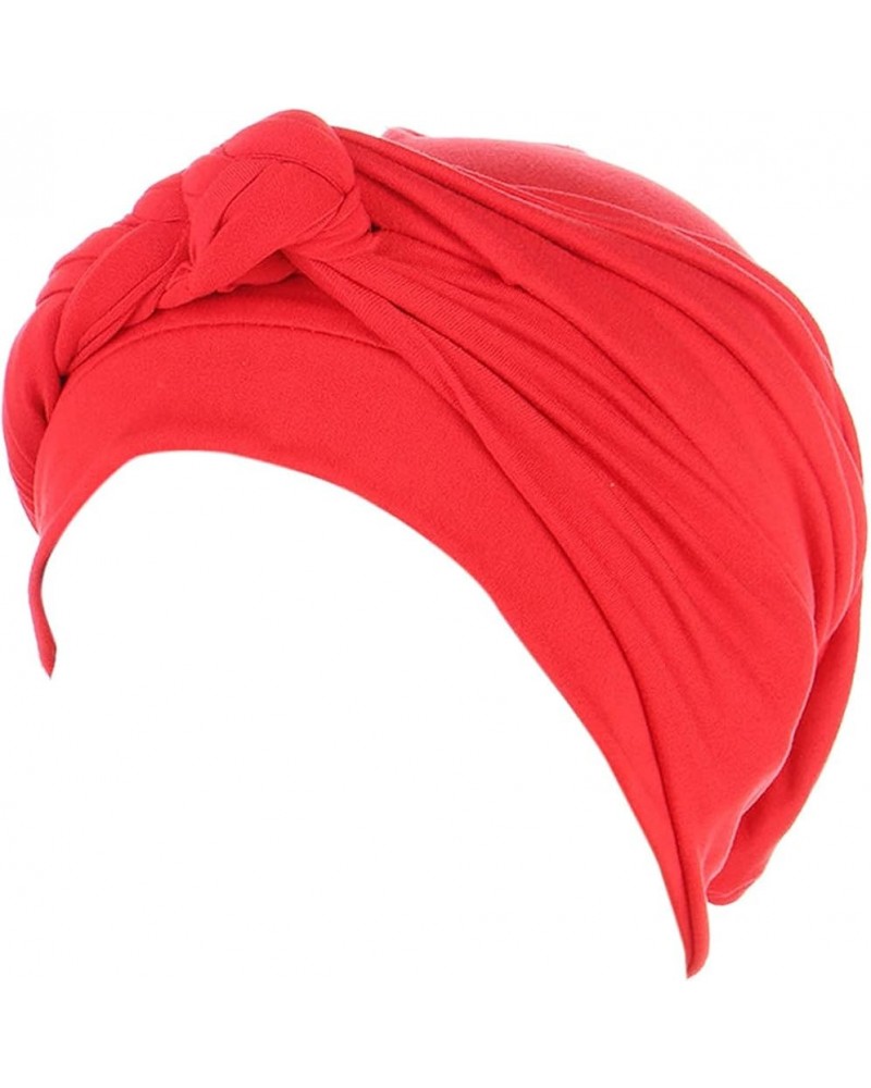 Women's Turban Head Wrap Cap Cancer Chemo Beanie Cap Headwear Cap Bonnet Hair Loss Hat Red $7.01 Skullies & Beanies