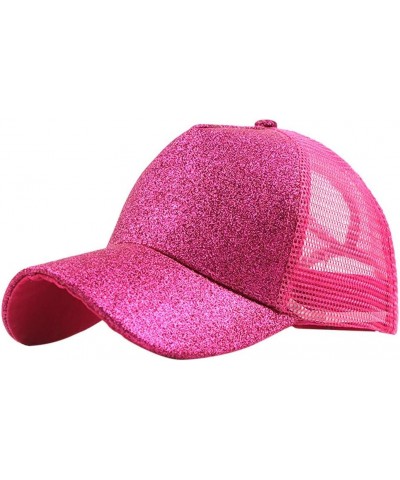 Baseball Cap Adjustable Washed Distressed Hat for Outdoor Activities and Embroidery Gifts Birthday Easter Hot Pink $6.32 Base...