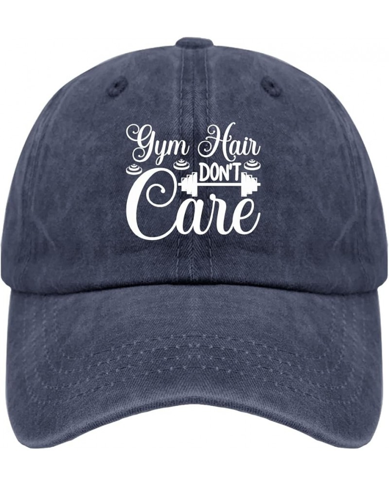 Funny Hats Hats Gym Hair Don't Care Hats Humor Baseball Hat Gifts for Her,Beach Cap Suitable for Streetwear Navy Blue $11.72 ...