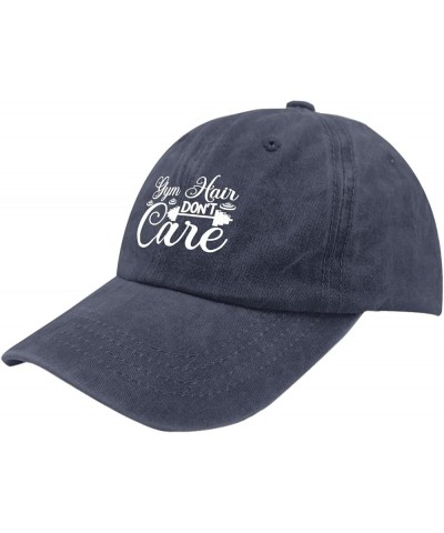 Funny Hats Hats Gym Hair Don't Care Hats Humor Baseball Hat Gifts for Her,Beach Cap Suitable for Streetwear Navy Blue $11.72 ...