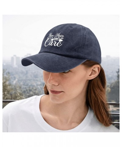 Funny Hats Hats Gym Hair Don't Care Hats Humor Baseball Hat Gifts for Her,Beach Cap Suitable for Streetwear Navy Blue $11.72 ...