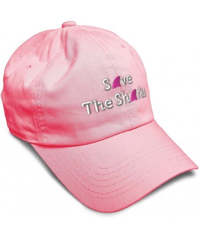 Soft Baseball Cap Save The Sharks Cotton Dad Hats for Men & Women Coral $15.95 Baseball Caps