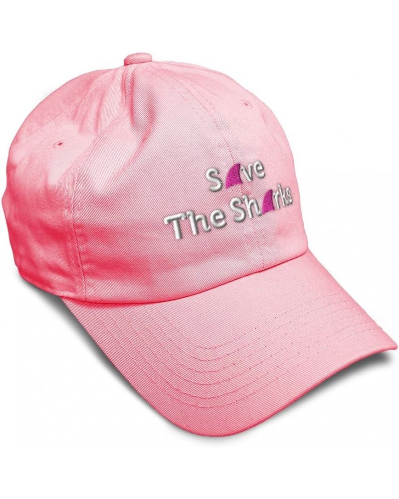 Soft Baseball Cap Save The Sharks Cotton Dad Hats for Men & Women Coral $15.95 Baseball Caps