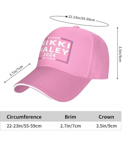 Nikki Haley for President 2024 Election Baseball Cap Men Trucker Hat Gift Women Sun Hat Dad Cap Ponytail Hat Black Pink $9.95...