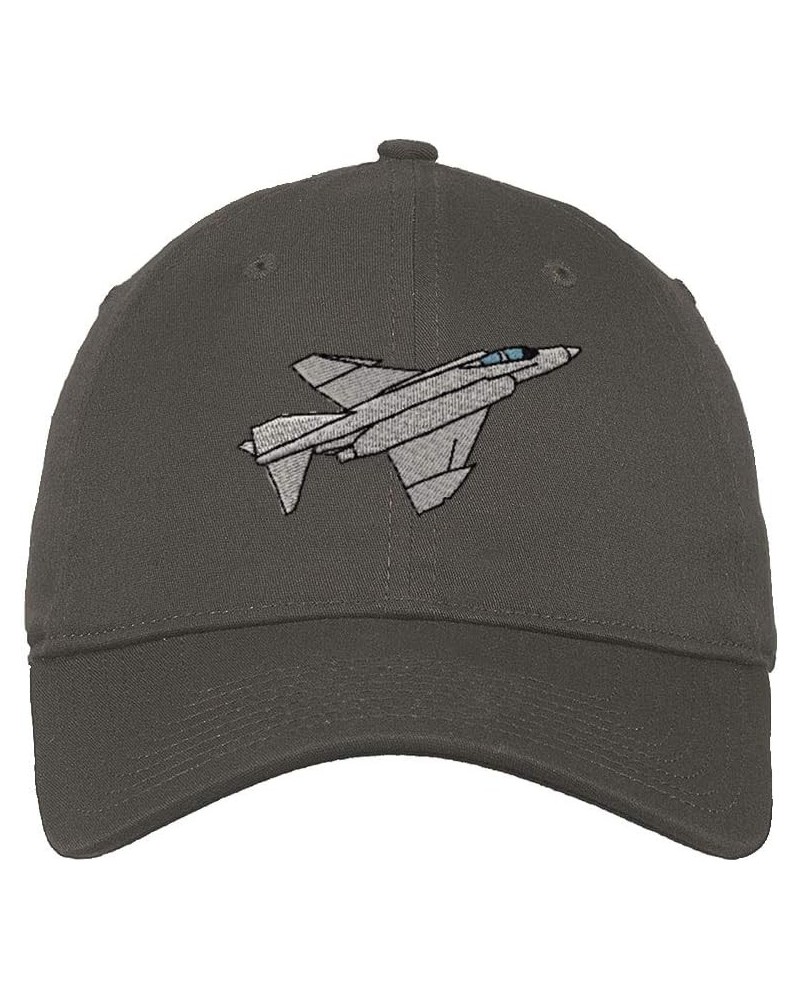 Soft Baseball Cap F-4 Phantom Silver Embroidery Cotton Dad Hats for Men & Women Dark Grey Design Only $11.20 Baseball Caps