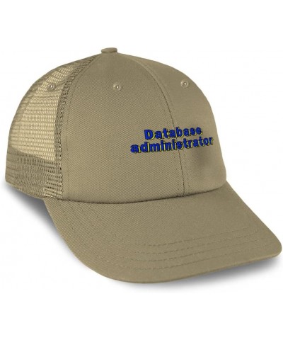 Custom Custom Trucker Hat Baseball Cap Database Administrator Data Cotton Computer Dad Hats for Men & Women Khaki Design Only...