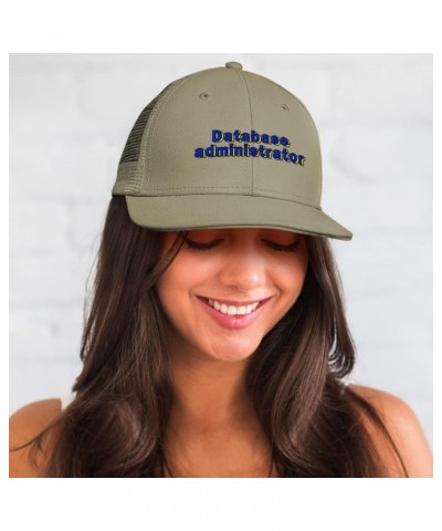 Custom Custom Trucker Hat Baseball Cap Database Administrator Data Cotton Computer Dad Hats for Men & Women Khaki Design Only...