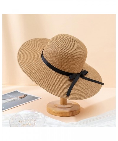 Beach Hats for Women Wide Brim Sun Straw Hat for Women UPF 50+ UV Protection Sun Hat Foldable Roll up Cap E2-khaki $8.99 Skul...