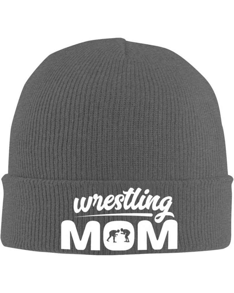 Wrestling Mom Daily Knit Beanie Cap for Men Women Warm Snug Hat Deep Heather $10.62 Skullies & Beanies