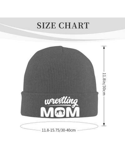 Wrestling Mom Daily Knit Beanie Cap for Men Women Warm Snug Hat Deep Heather $10.62 Skullies & Beanies