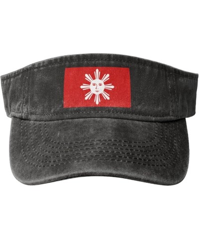 Flag of The Tagalog People Sun Visor Hats for Women Men Sun Hat Vintage Golf Hat Adjustable Baseball Cap Black $13.12 Visors