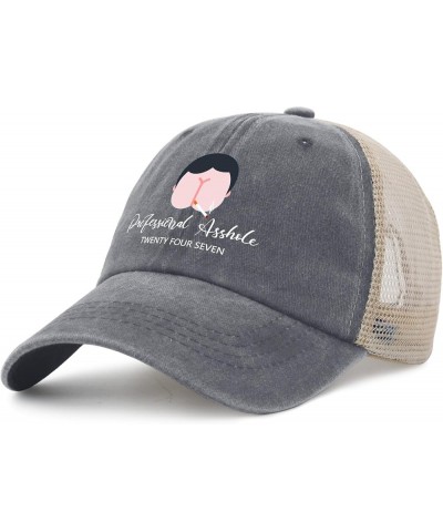 Hat Womens Trendy 100% Asshole Running Hats Womens AllBlack Ball Cap Funny Unique Gifts for Writer Gray01 $12.30 Baseball Caps