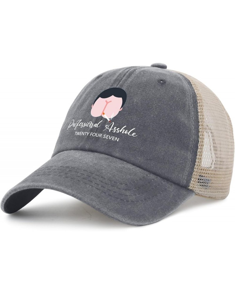 Hat Womens Trendy 100% Asshole Running Hats Womens AllBlack Ball Cap Funny Unique Gifts for Writer Gray01 $12.30 Baseball Caps