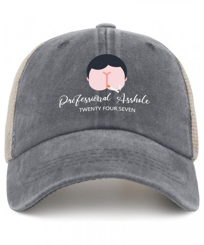 Hat Womens Trendy 100% Asshole Running Hats Womens AllBlack Ball Cap Funny Unique Gifts for Writer Gray01 $12.30 Baseball Caps