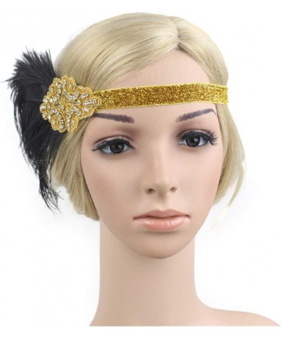 1920s Headpiece Great Gatsby Accessories Flapper Headband Wedding Headpieces for Bride Roaring 20's Art Deco Hair Clip 08gold...