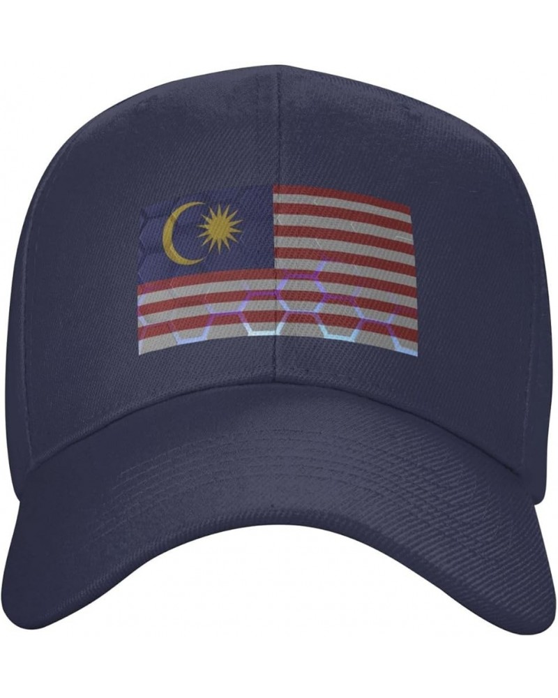 Flag of Malaysia Baseball Cap for Men Women Hat Adjustable Truck Driver Baseball Caps Dad Hats Navy Blue $10.31 Baseball Caps