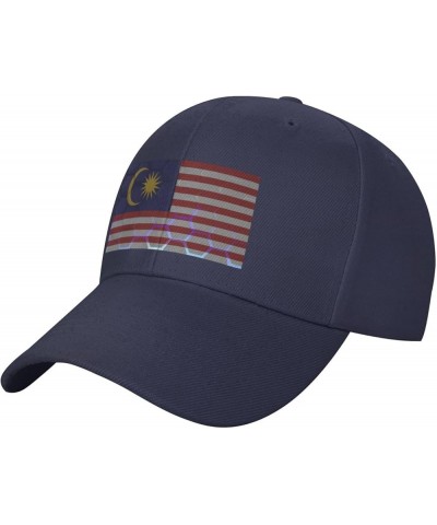 Flag of Malaysia Baseball Cap for Men Women Hat Adjustable Truck Driver Baseball Caps Dad Hats Navy Blue $10.31 Baseball Caps