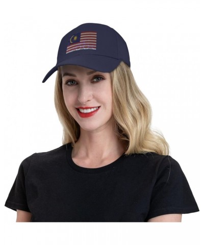 Flag of Malaysia Baseball Cap for Men Women Hat Adjustable Truck Driver Baseball Caps Dad Hats Navy Blue $10.31 Baseball Caps