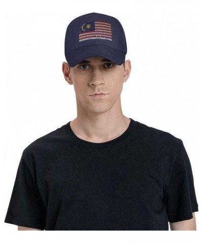 Flag of Malaysia Baseball Cap for Men Women Hat Adjustable Truck Driver Baseball Caps Dad Hats Navy Blue $10.31 Baseball Caps