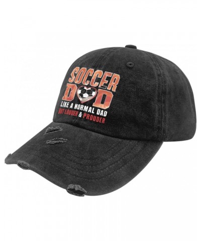 Soccer Dad Like A Normal Dad Father's Day Hat for Womens Washed Distressed Baseball Cap Aesthetic $13.43 Baseball Caps