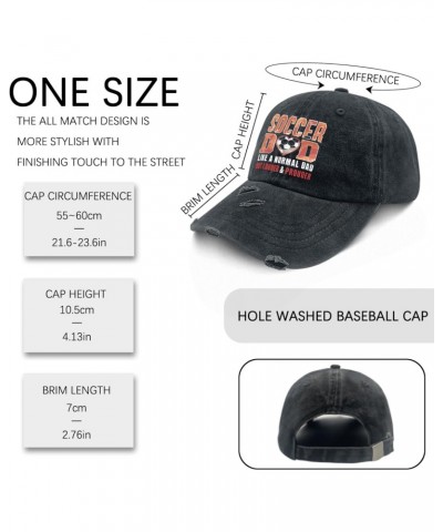 Soccer Dad Like A Normal Dad Father's Day Hat for Womens Washed Distressed Baseball Cap Aesthetic $13.43 Baseball Caps