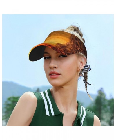 Sport Sun Visor Hats Adjustable Empty Top Baseball Cap Old Camera Tennis Golf Visor Cap for Women Men Sunset $9.63 Visors