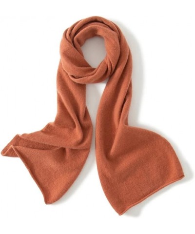 Scarf For Women Cashmere In Spring, Autumn And Winter, Soft Warm Needle Knitted Scarf Brick Red $46.39 Scarves